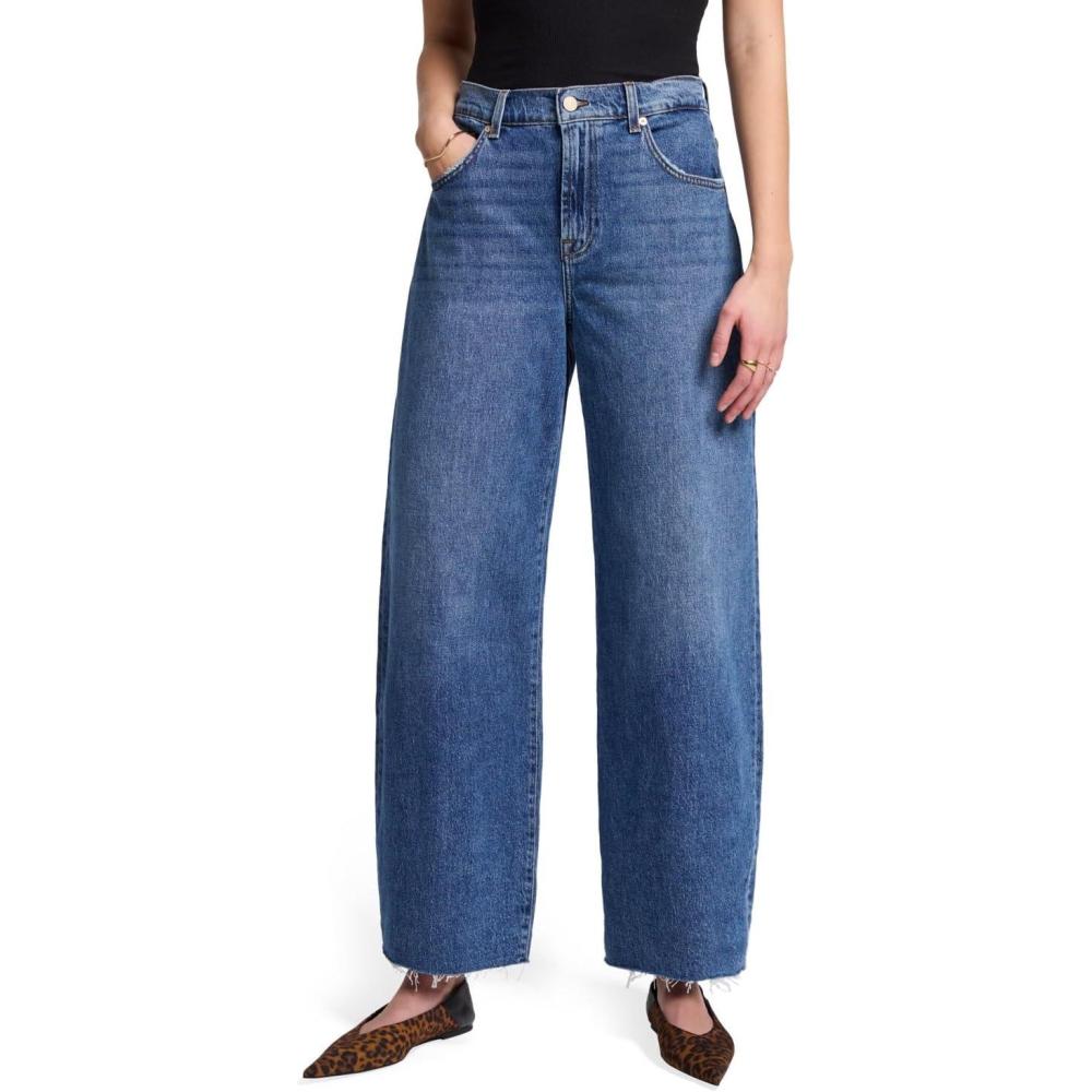 image:image7 For All Mankind Womens Bonnie Curvilinear Barrel Leg Raw Cut JeansSanta Cruz