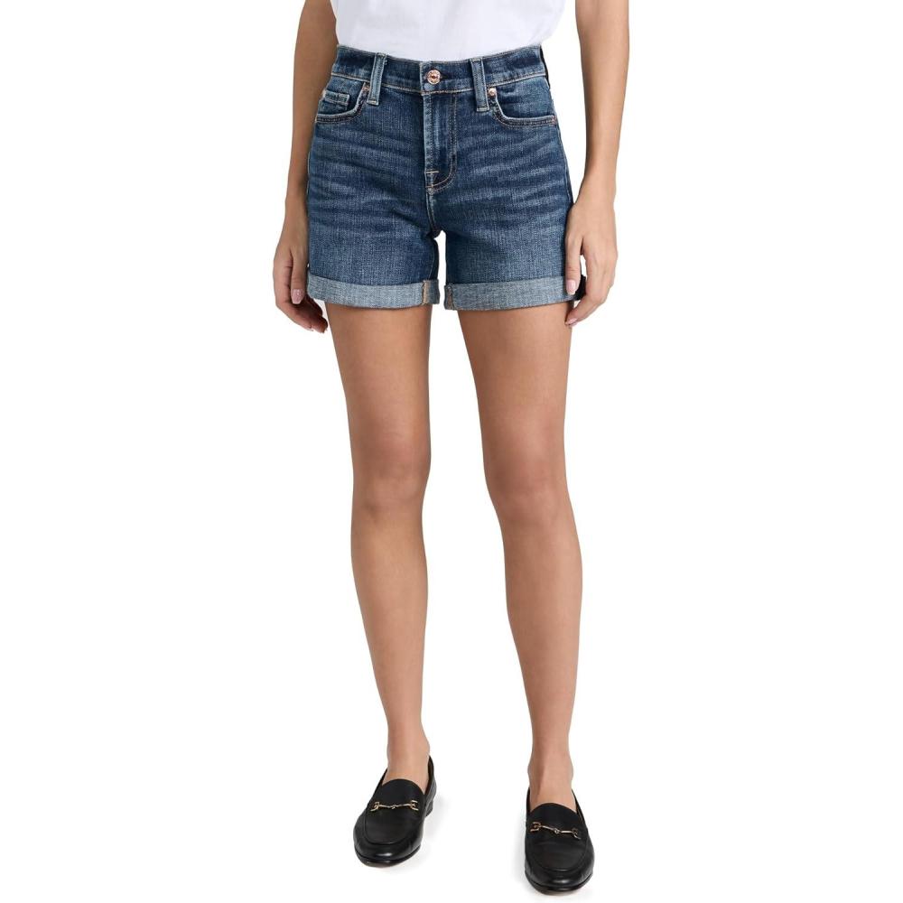 image:image7 for All Mankind Womens Broken Twill Mid Roll ShortsVanity