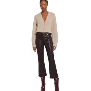 7 for All Mankind Women’s High-Waisted Slim Kick Flare Pants(Chocolate Coated)