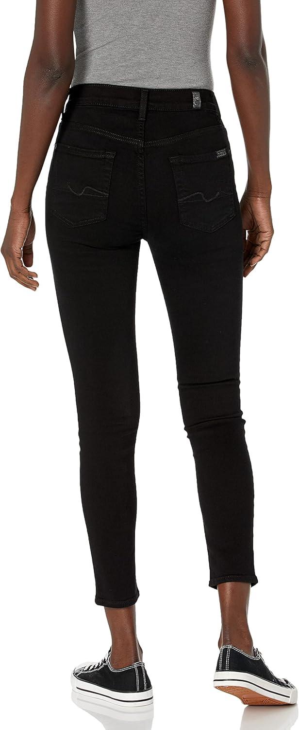 image:image7 For All Mankind Womens Ankle Skinny High Rise JeansBlack Lake