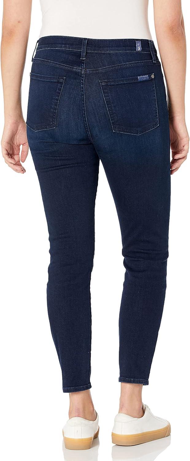 image:image7 For All Mankind Womens Ankle Skinny High Rise JeansBlueBlack Santorini
