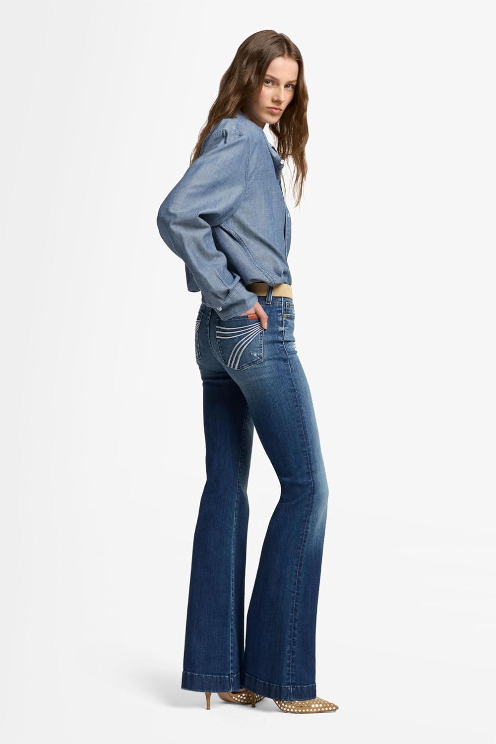 image:image7 for All Mankind Womens Dojo Trouser JeansLake Blue