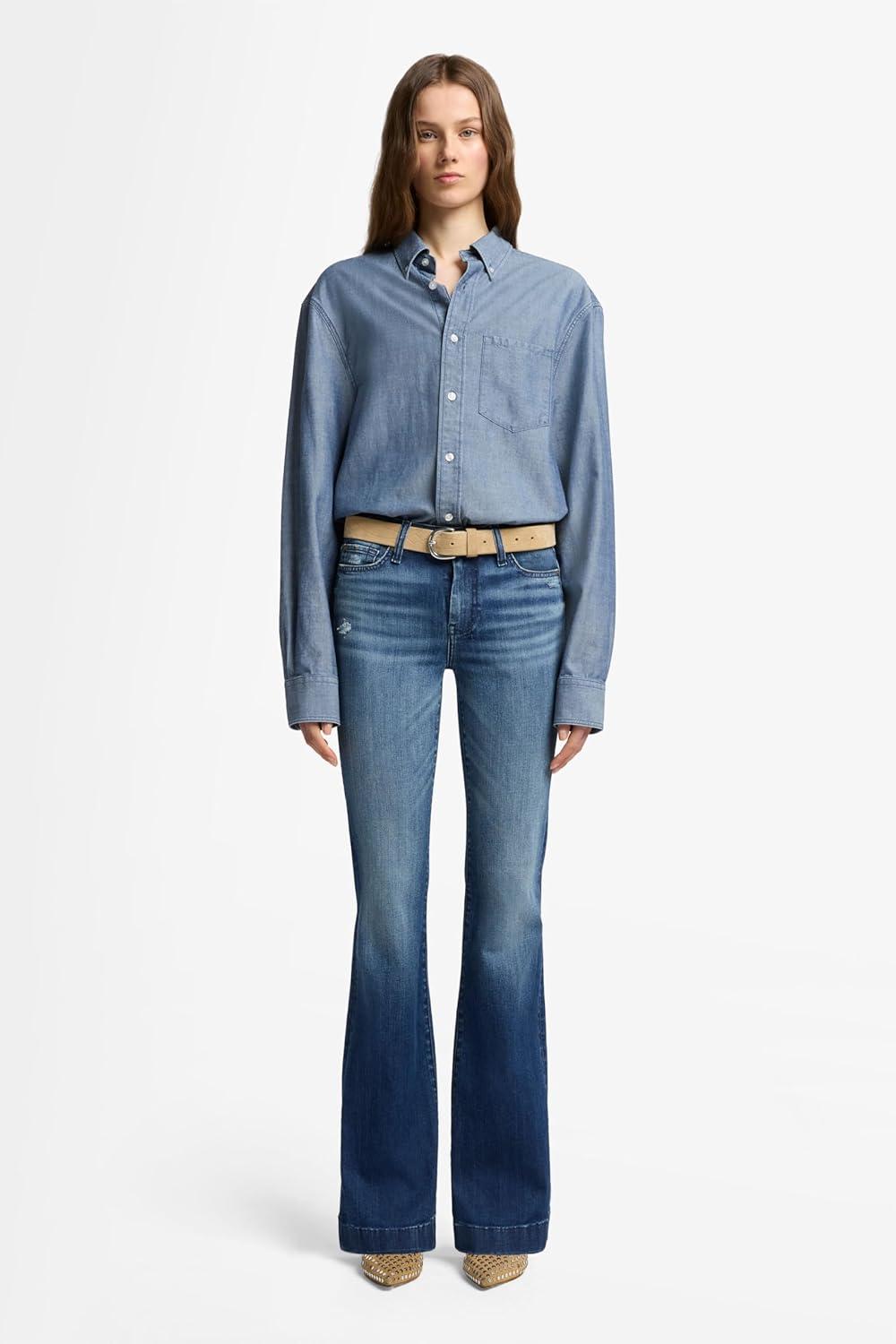 image:image7 for All Mankind Womens Dojo Trouser JeansLake Blue