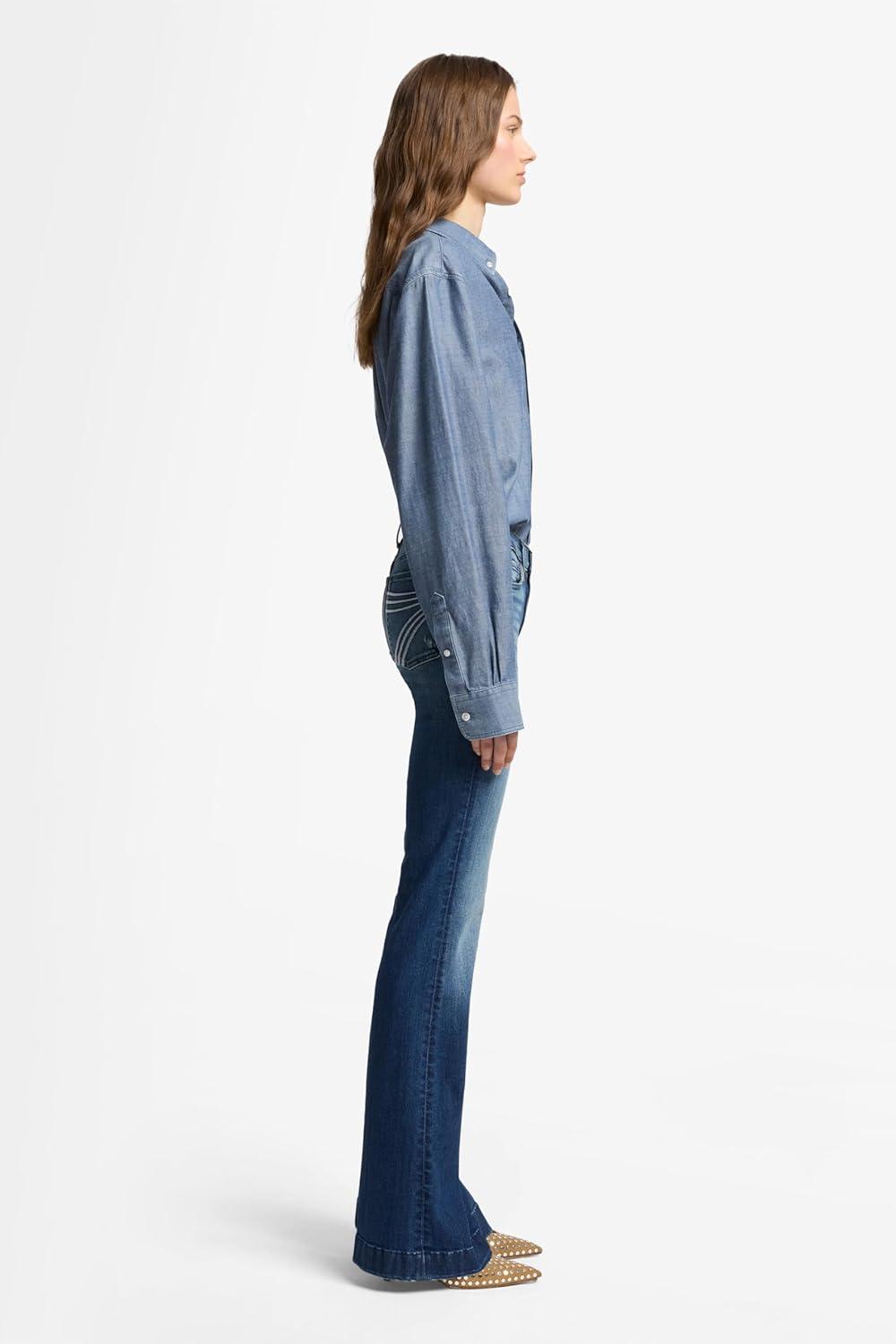 image:image7 for All Mankind Womens Dojo Trouser JeansLake Blue