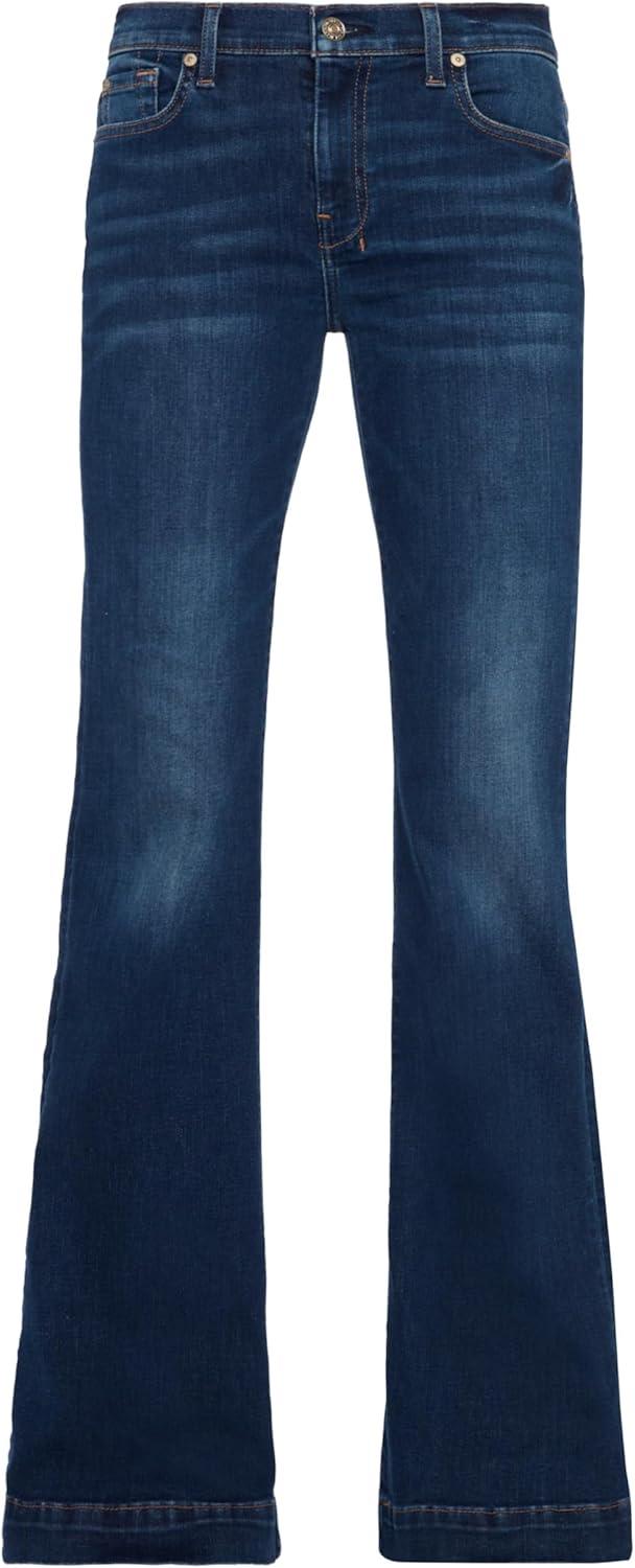 image:image7 for All Mankind Womens Flare Wide Leg Jean Stylish Stretch Denim JeanSantiago Canyon Midnight Rain
