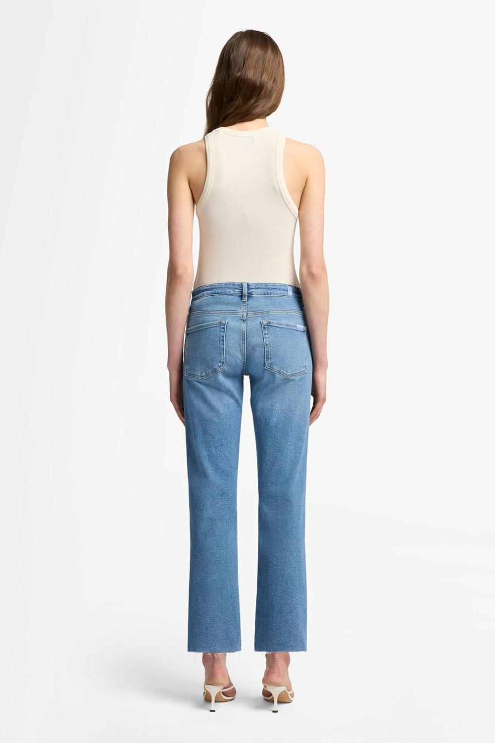 image:image7 for All Mankind Womens Luxe Vintage Calie Straight Leg Ankle JeansFancy