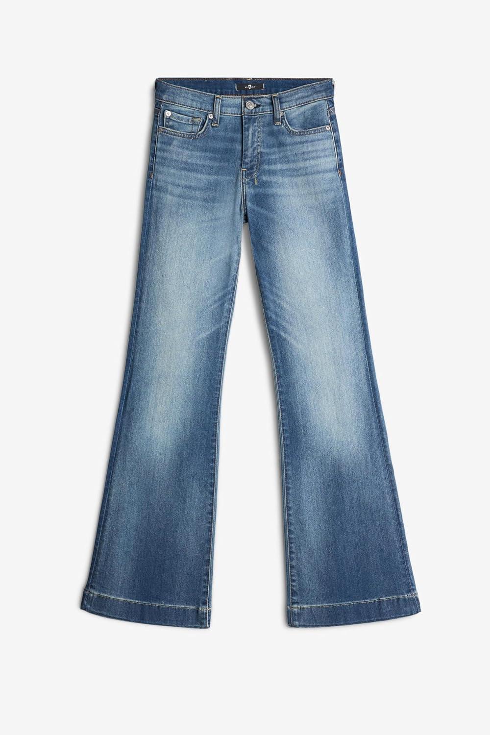 image:image7 for All Mankind Womens Luxe Vintage Dojo Wide Leg Trouser JeansDistressed Authentic Light