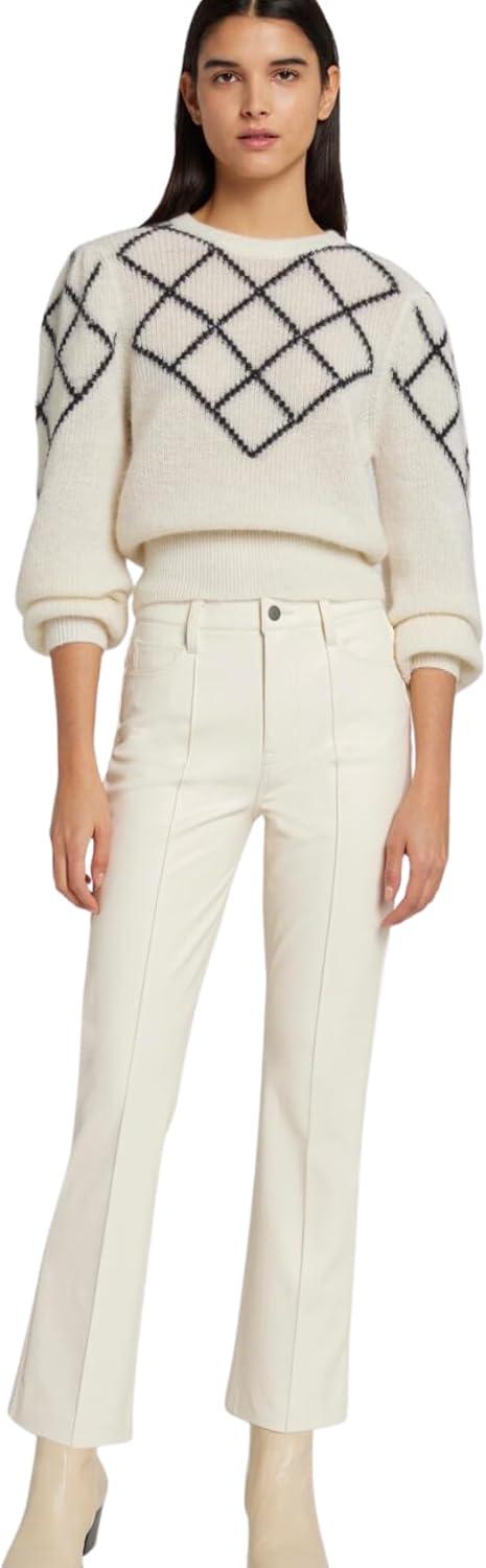 image:image7 for All Mankind Womens Womens HighWaisted Slim Kick Flare JeansCream