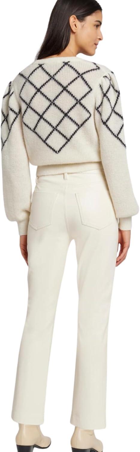 image:image7 for All Mankind Womens Womens HighWaisted Slim Kick Flare JeansCream