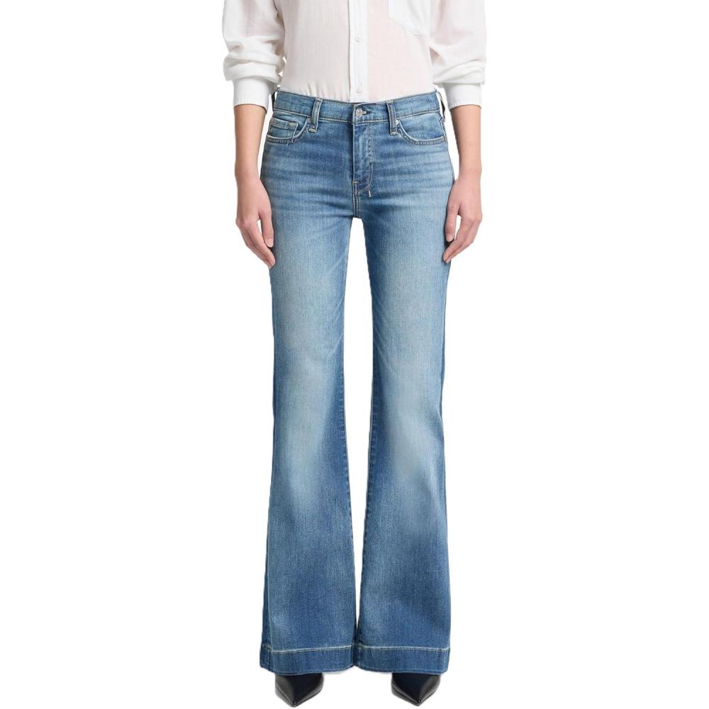 image:image7 for All Mankind Womens Luxe Vintage Dojo Wide Leg Trouser JeansDistressed Authentic Light