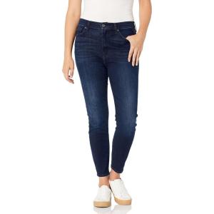 7 For All Mankind Women’s Ankle Skinny High Rise Jeans(Blue/Black Santorini)