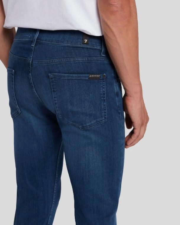 image:image7 for All Mankind Mens Slimmy Tapered Straight JeanMid Blue
