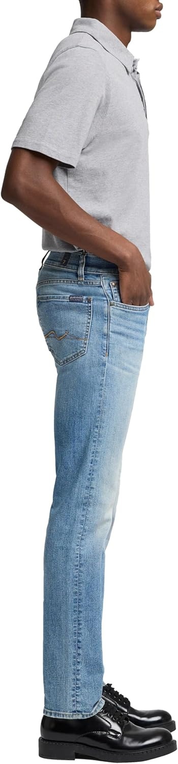 image:image7 for All Mankind Mens Slimmy Clean Pocket Slim Fit JeansPortofino